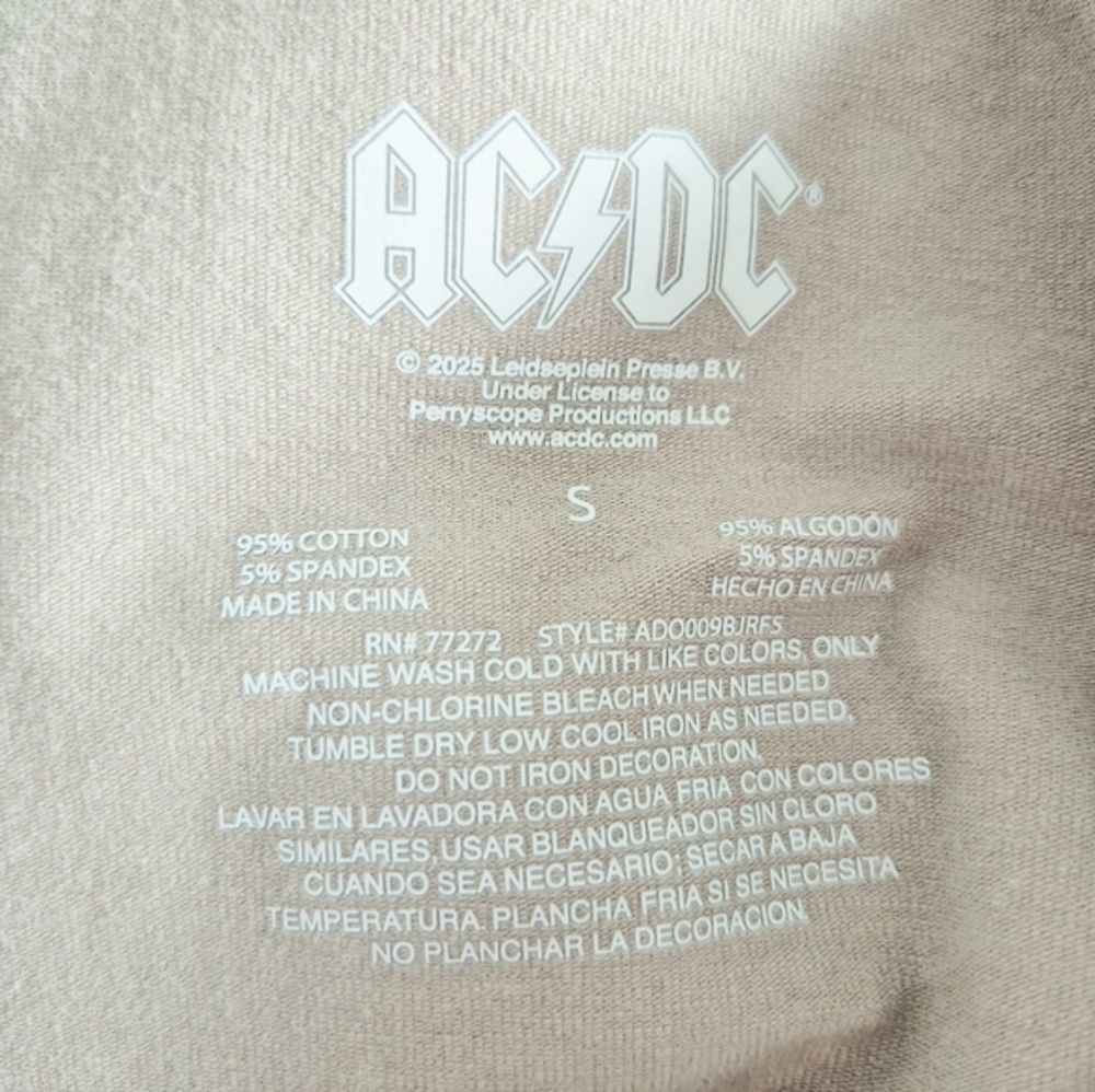 ACDC Back In Black Gray Halter Top Concert Fall Gift Party Rock Sexy Spring 80s - Picture 9 of 9